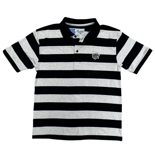 educated polo - black/grey