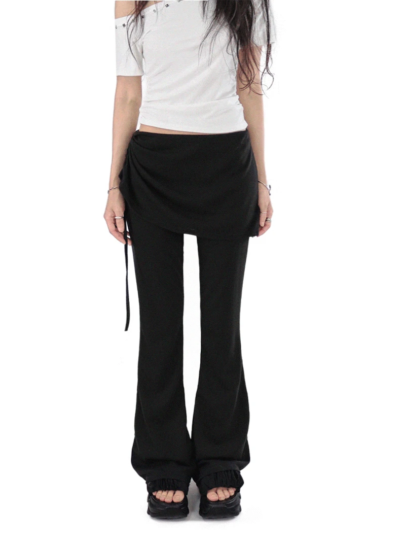 ONE STRING SUMMER BOOTCUT BAND SKIRT PANTS 원 스트링 썸머 부츠컷 밴딩 스커트팬츠