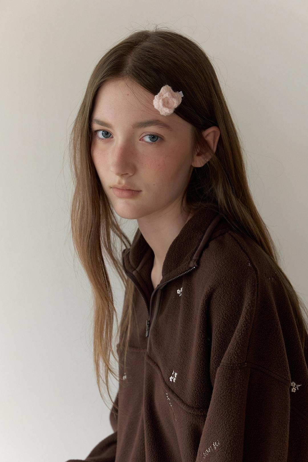 (3rd Re-stock) Silvery Fleece Anorak (Brown)