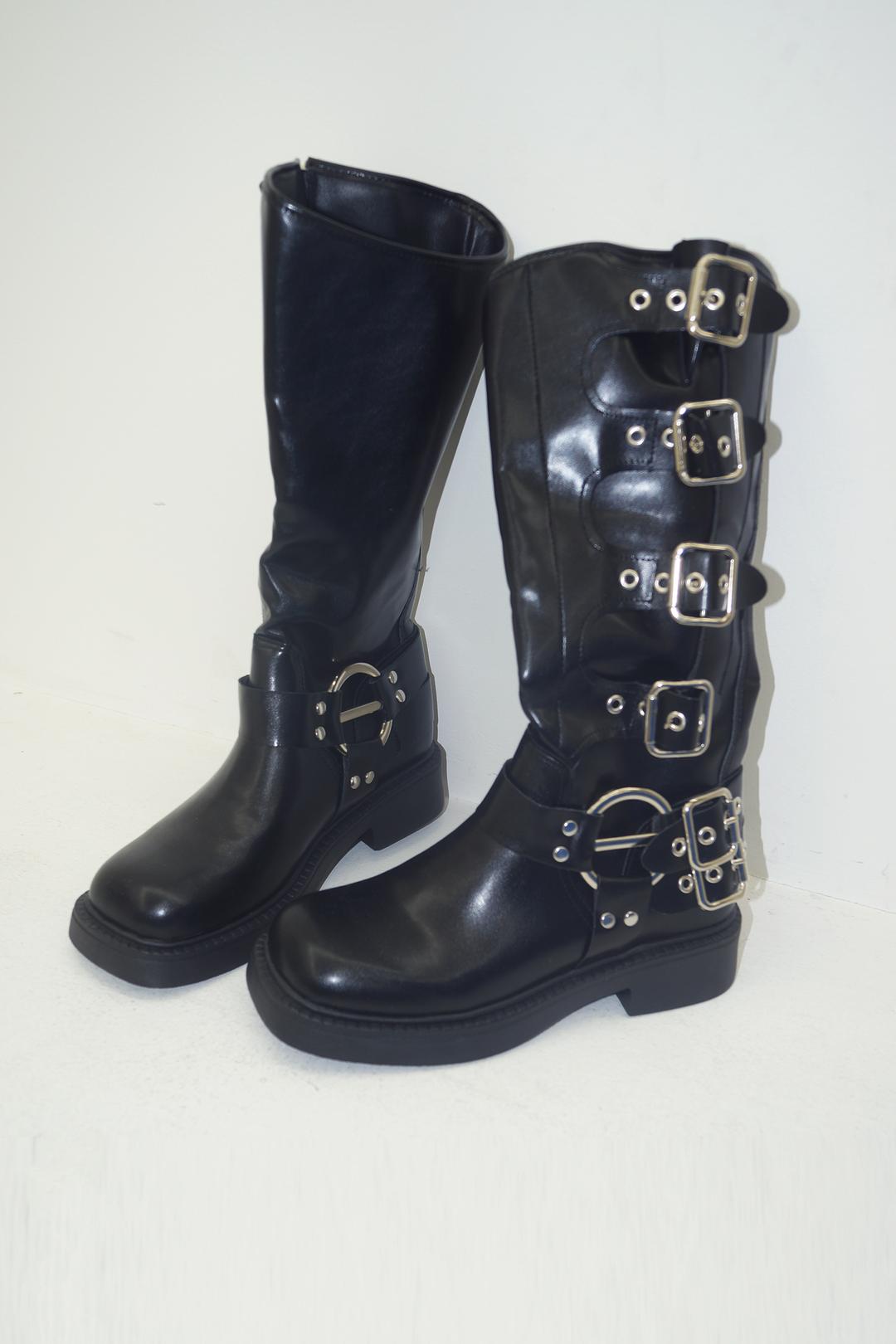 Buckle Biker Boots