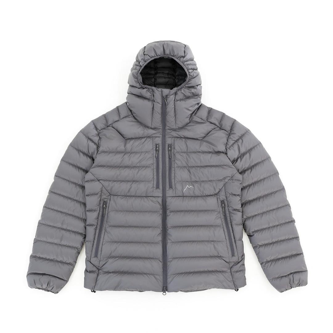 zip pocket down jacket / grey