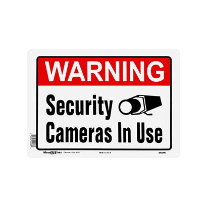 Aluminum warning security sign
