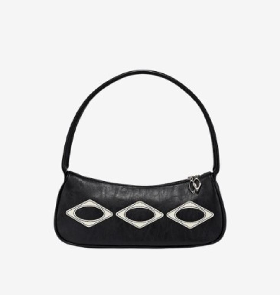 [미스치프 가방] 미스치프 롬버스 레더 숄더백 블랙