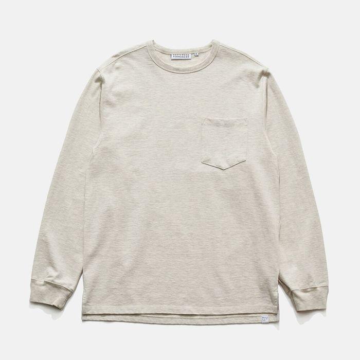 ONE POCKET L/S T-SHIRT / OATMEAL