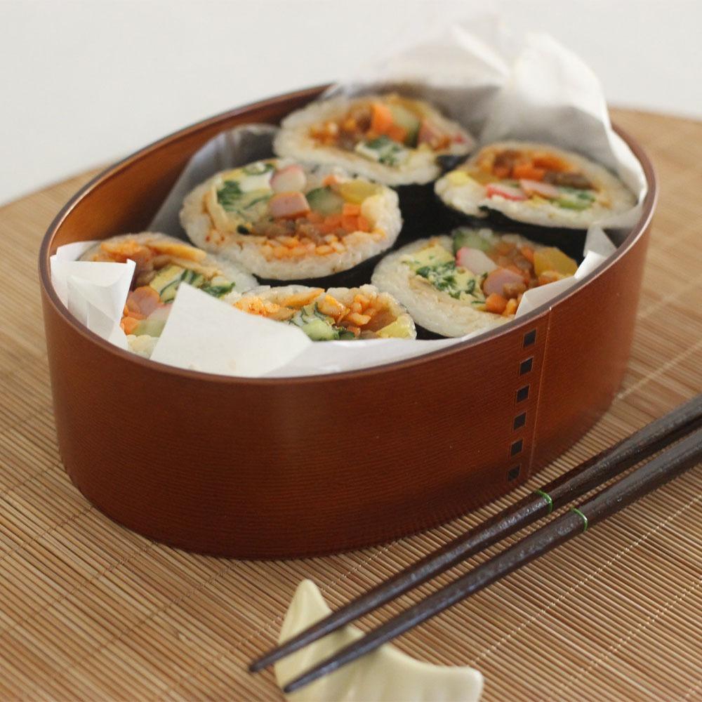 하코야재팬 칠기도장 나무느낌 감성 도시락