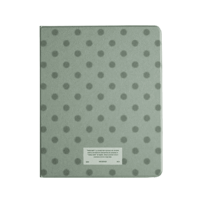 땡땡이 도트 말차 녹차 아이패드 케이스