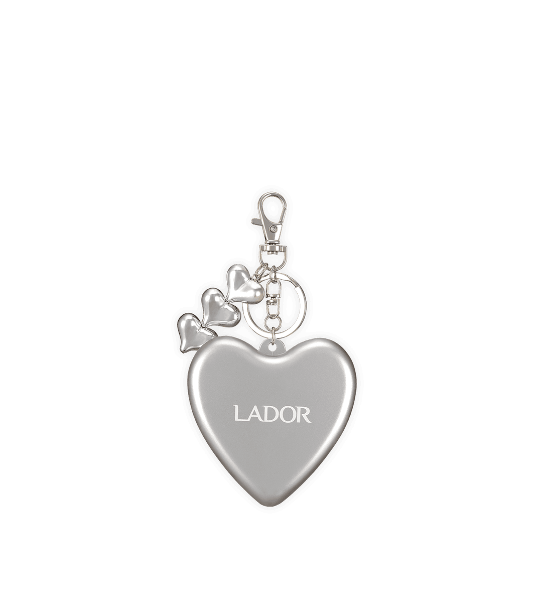 실버 하트 브러쉬 키링