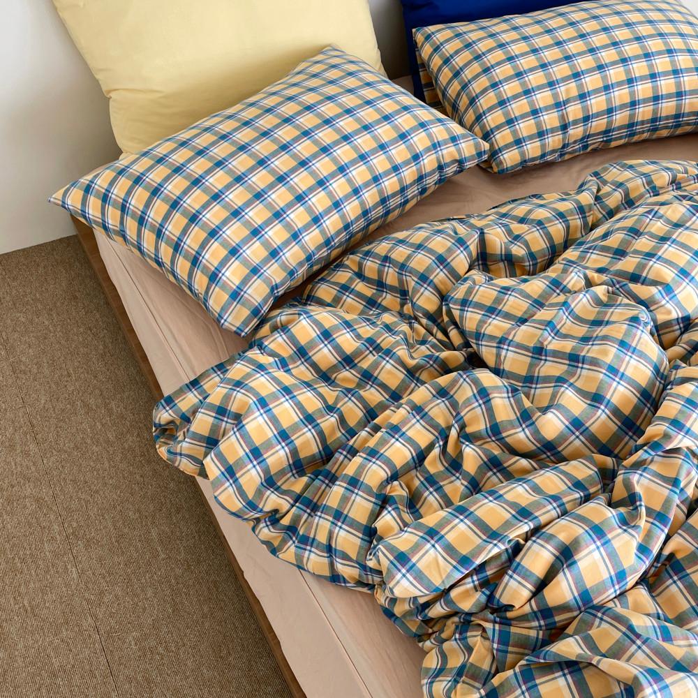 제리 체크 베개커버