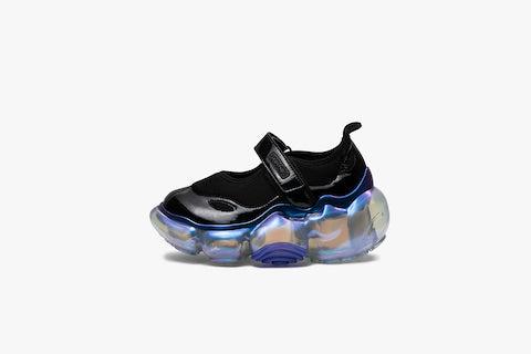MOOPIE MARY JANE - BLACK ENAMEL / ICE GRAY AURORA / 22