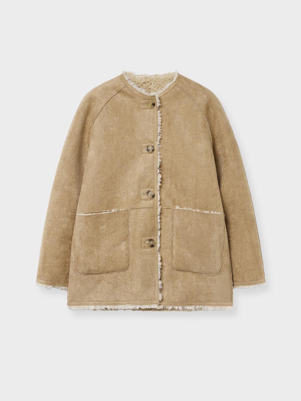reversible mustang coat_beige