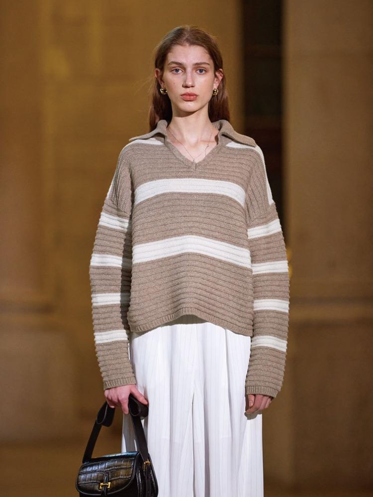 Tanisha wool-collar knitpullover