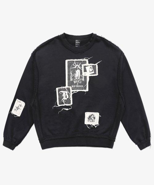 그라임 스웻셔츠 라지핏 - 블랙