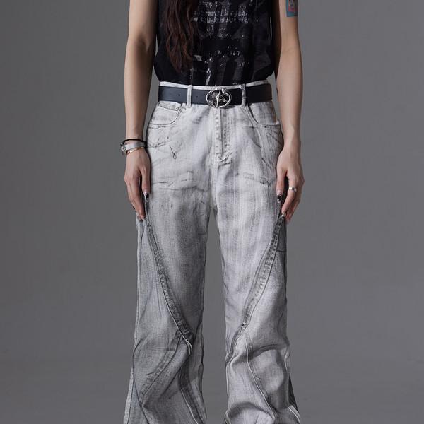 Extra Long Dirty Dyed Jeans