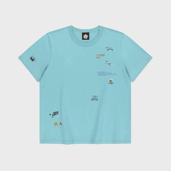 Collage Tee Light Blue