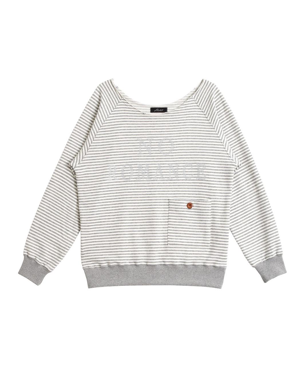 NO ROMANCE Cut-off Sweatshirt (Light Gray)