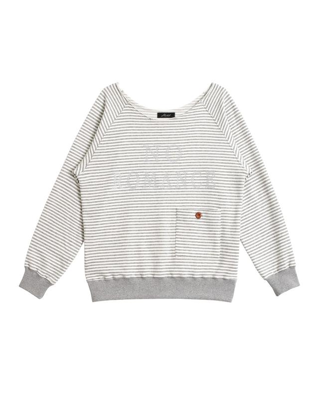 NO ROMANCE Cut-off Sweatshirt (Light Gray)