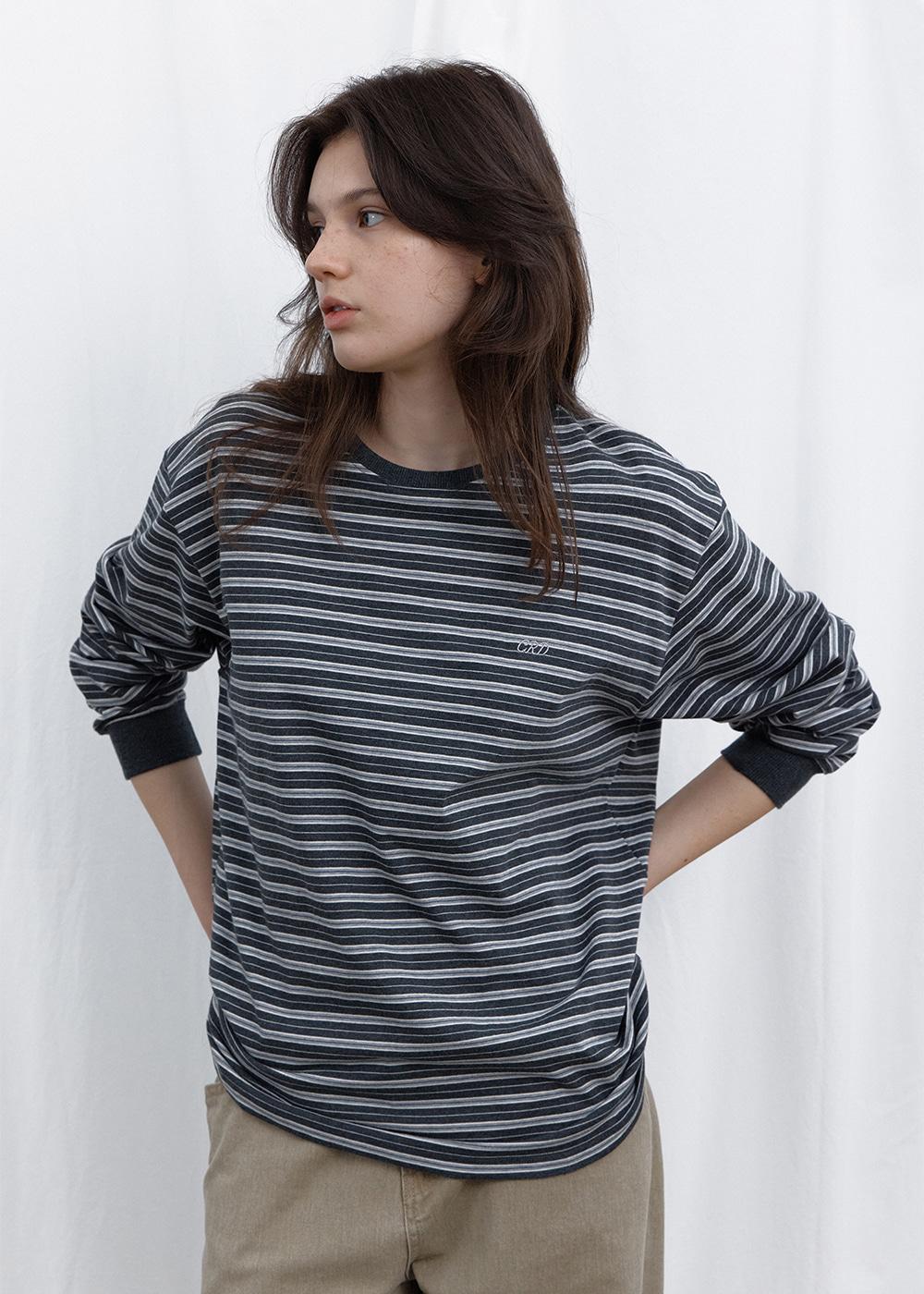 Sunday stripe t-shirt (gray)