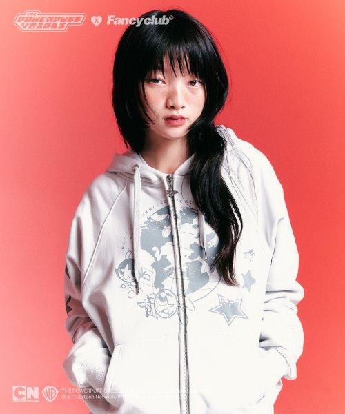 [PPG X FANCY] 스페이스 후드 집업 (WHITE SILVER)_F23PG1034