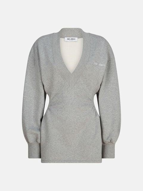 Melange grey mini dress