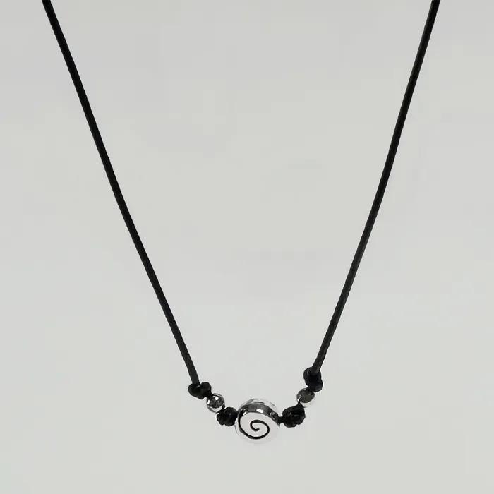 Spiral Ball Leather Choker.
