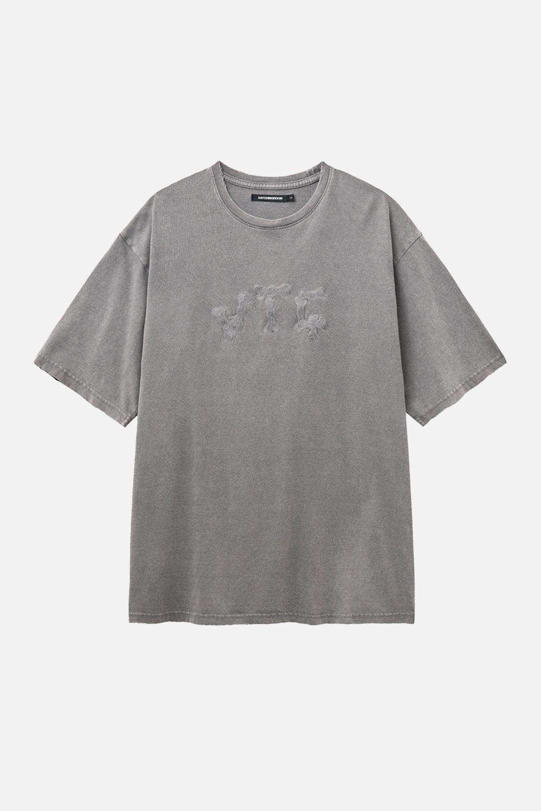 HATCHINGROOM VTG Embroidery Tee "Rose Grey\" 해칭룸 빈티지 엠브로이더리 티 \"로즈 그레이\"