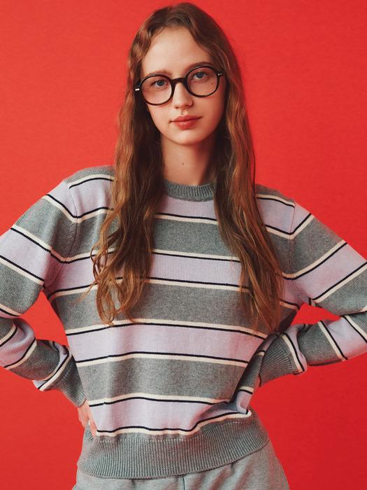 Multi-Stripe Crewneck Sweater