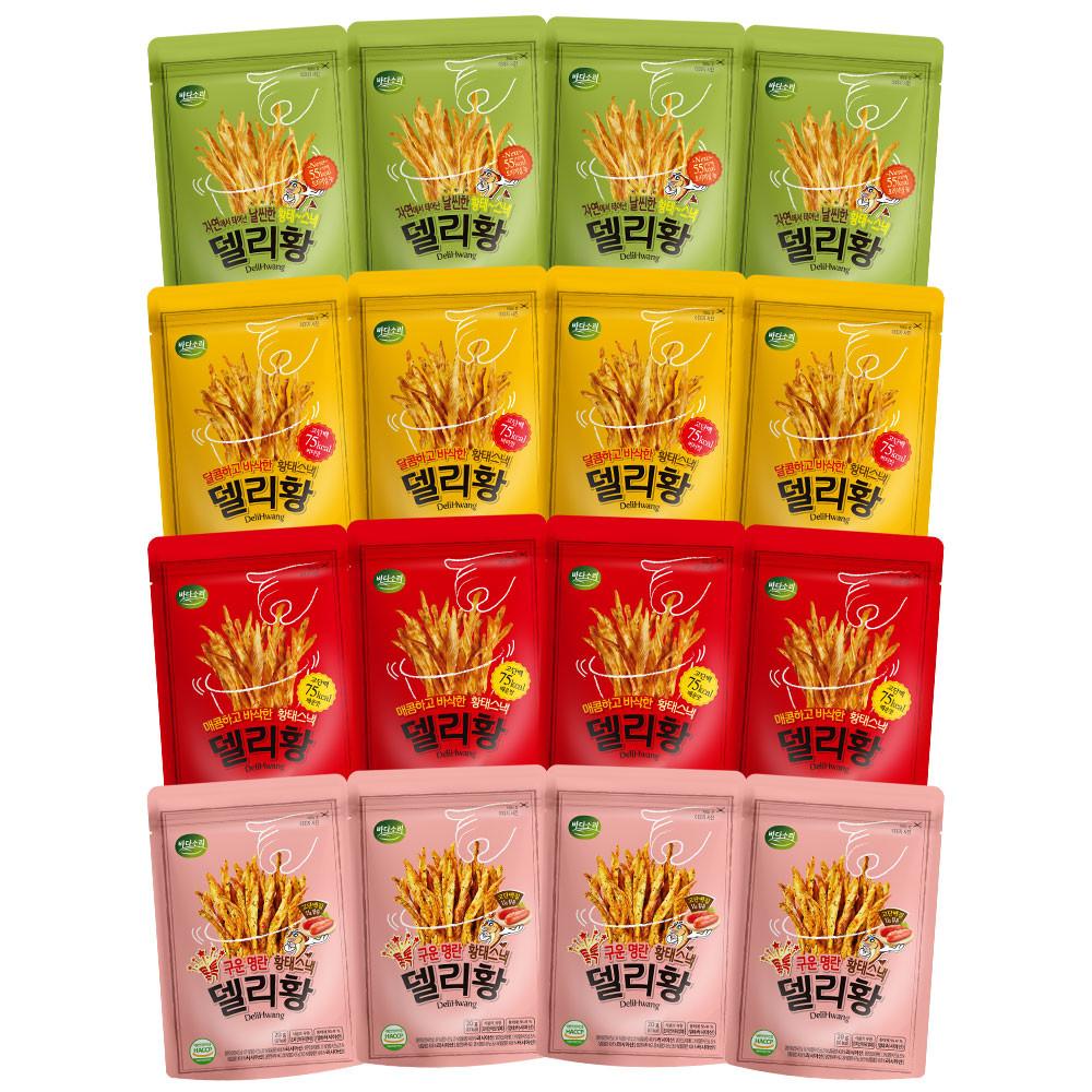 단백질간식 맥주안주 델리황 4봉세트 (오리지널/버터맛/매운맛/명란구이)