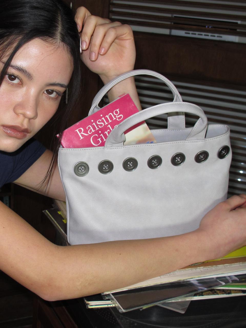 [PRE-ORDER] [3/31 순차발송] Sunday Tote Bag (button wide)(grey)