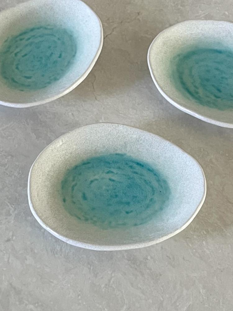 (푸른못 접시) 플레이팅 디저트 브런치 플레이트 일본 도자기그릇