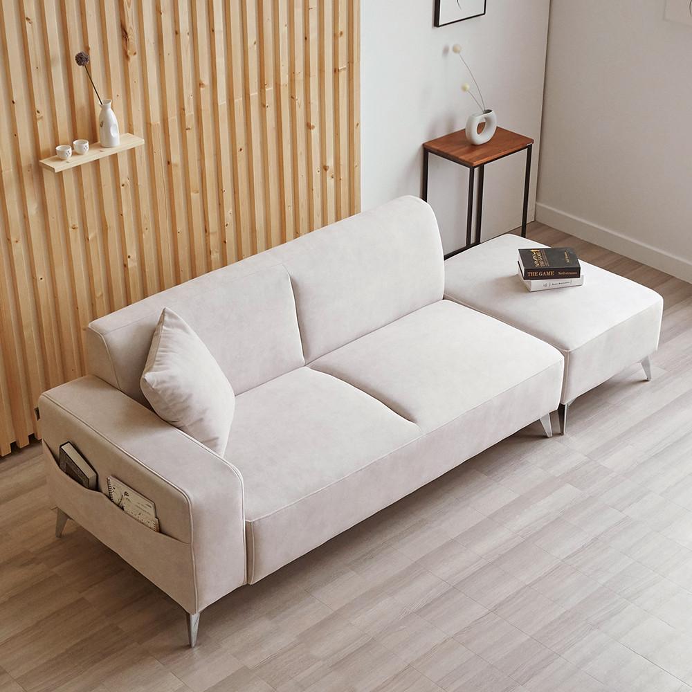 에보니아 루이 3인용 패브릭 아쿠아스웨이드텍스 소파 스툴 모듈 2인용 쇼파 원룸 카페