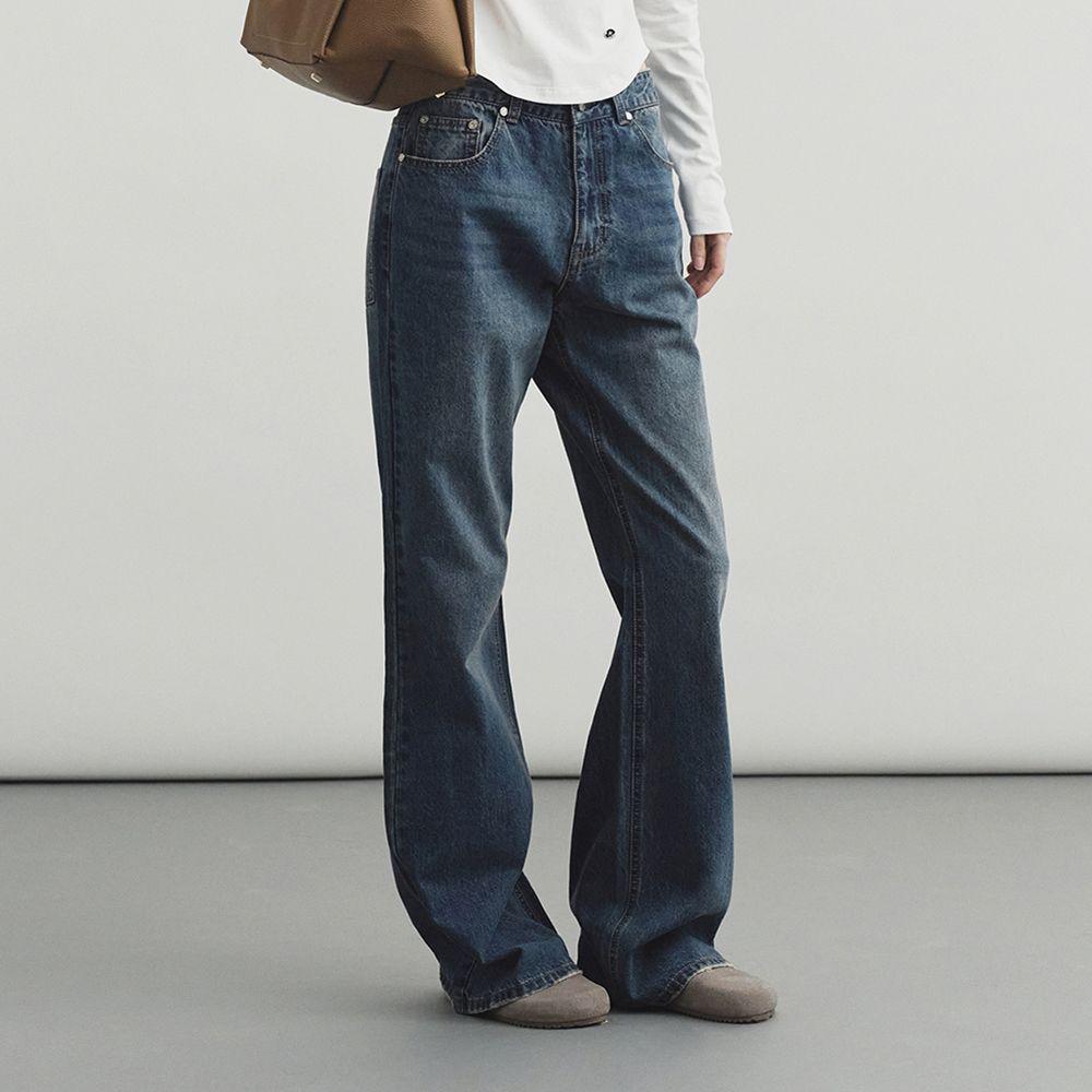 내추럴 세미 부츠컷 데님 진 블루 MDPT059DBLUE