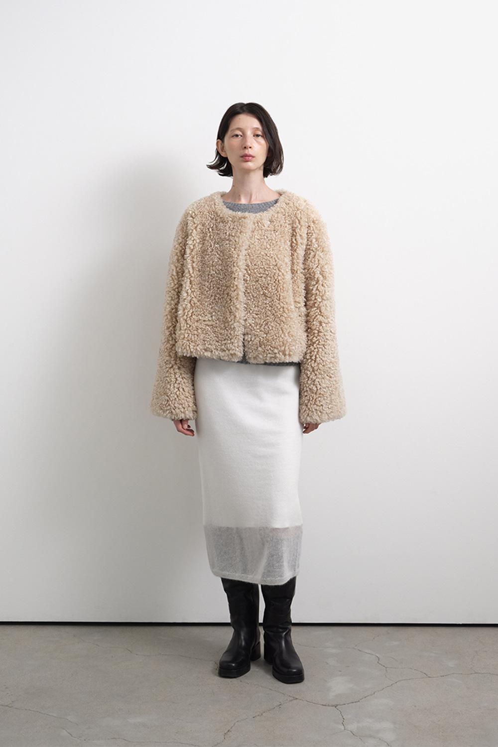 ECO SOFT FAUX SHEARLING JACKET (BEIGE)