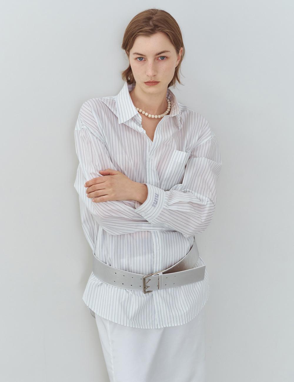 Stripe Multi Pattern Shirts_White