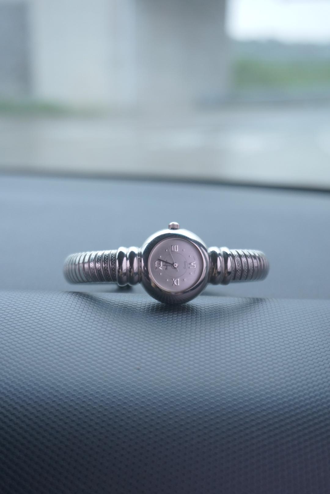 silver rome bangle watch