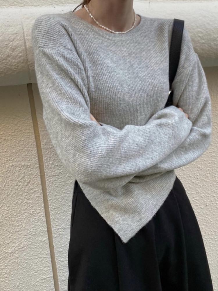 유니 트임 니트 (4color)