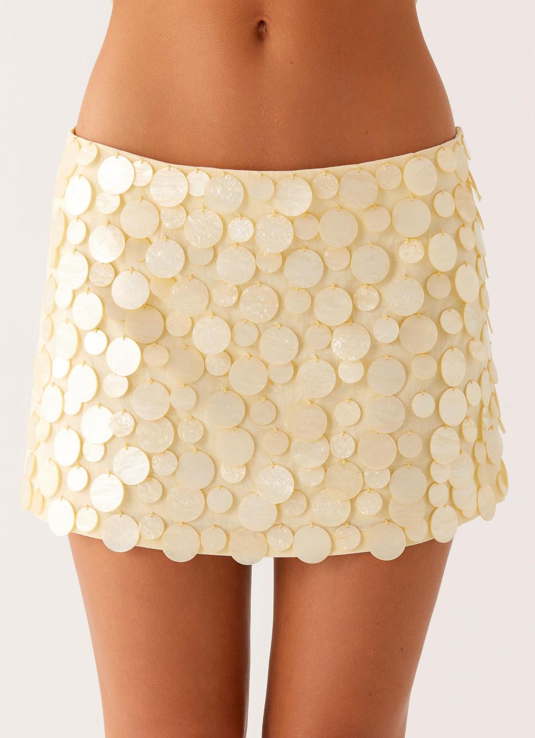 Movie Star Mini Skirt - Yellow - Yellow / AU 4