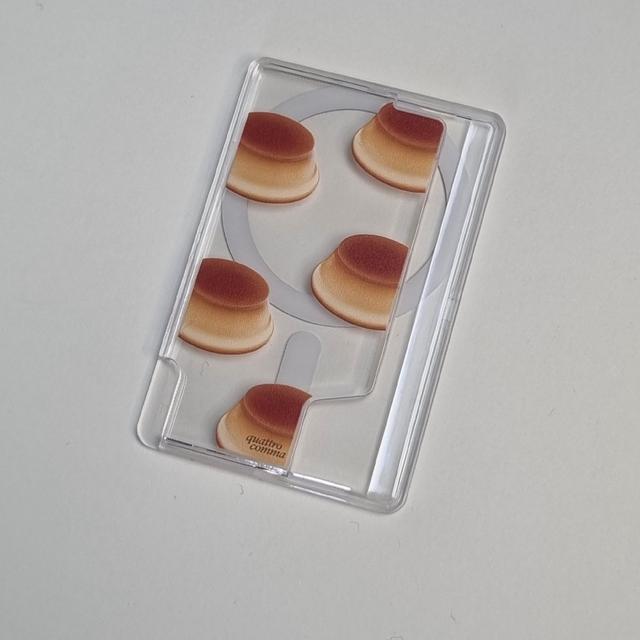 푸딩 맥세이프 탈부착그립 톡홀더 투명 카드지갑(자제체작)