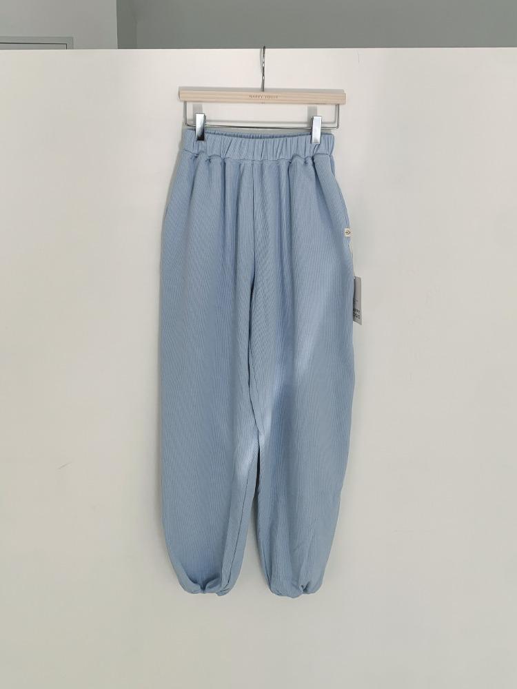 Relaxed Rib Jogger Pants - Powder Blue