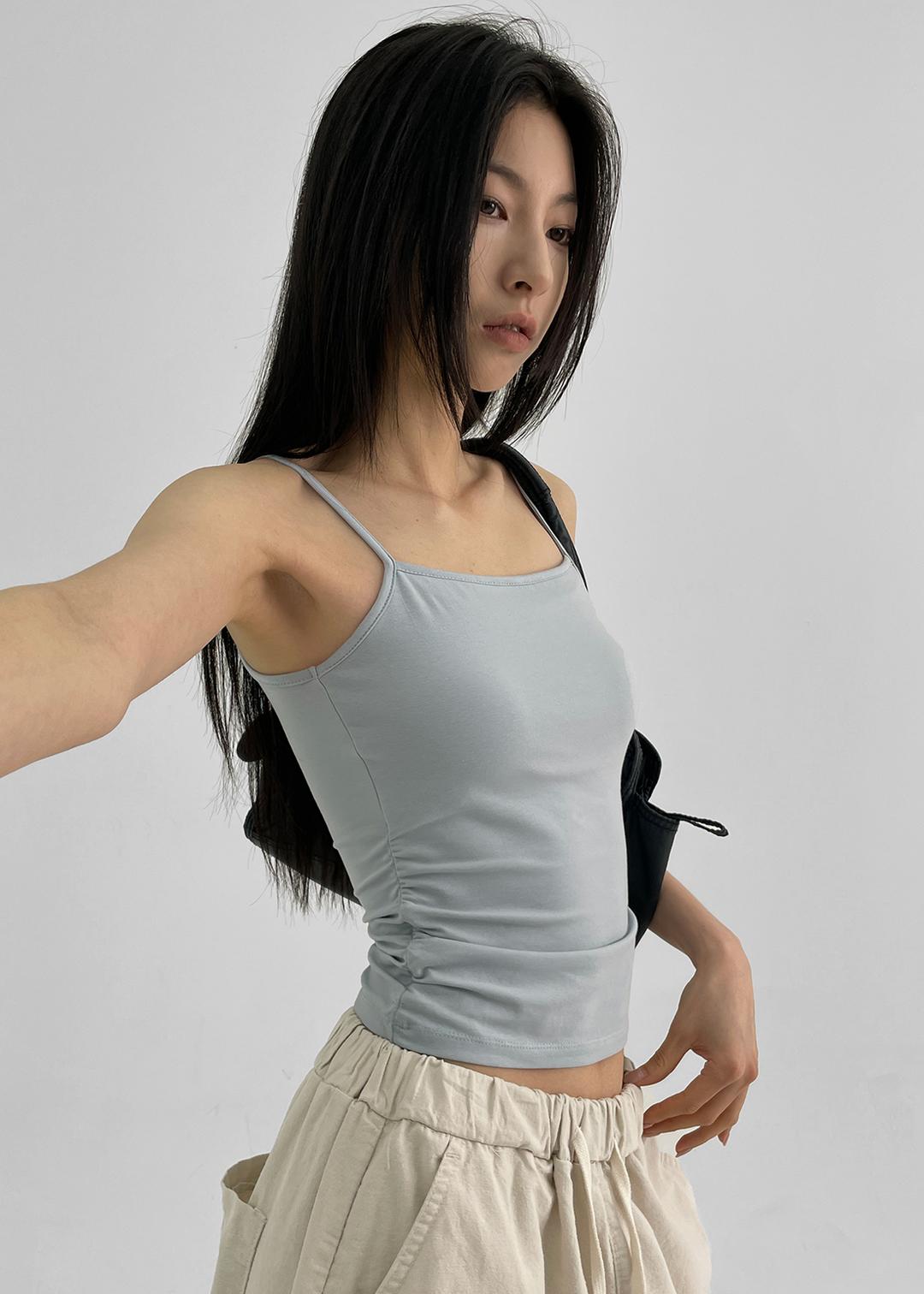 블랙업 [2천장판매] [MADE] 이지 셔링 나시 (캡내장)