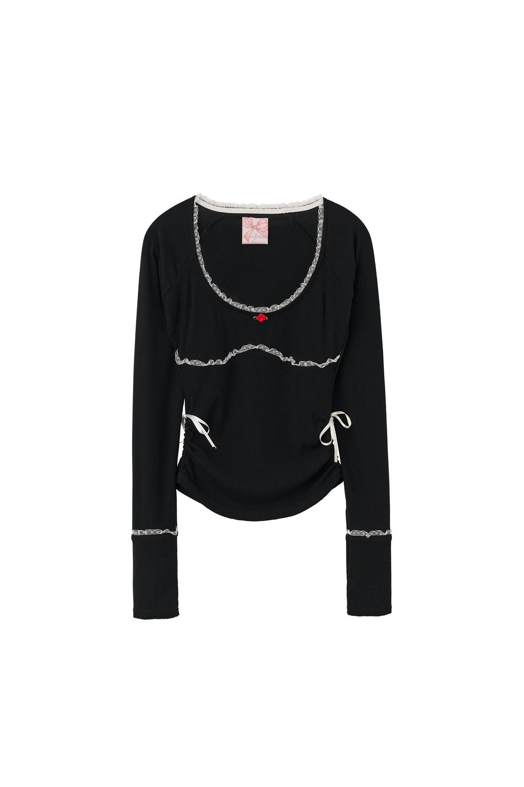 Bow Tie L/S Tee Black
