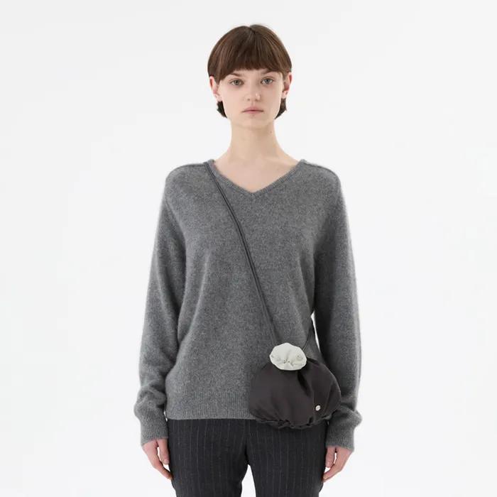 RACOON V-NECK KNIT (3COLORS)