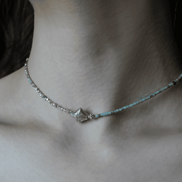 Diamond Howlite Necklace