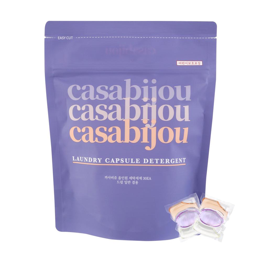 까사비쥬 올인원 캡슐세제 세탁세제(30개입) 통돌이 드럼용 플로럴머스크향