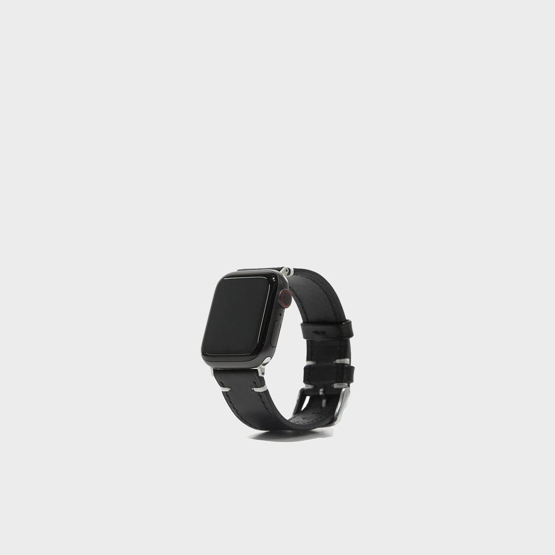 APPLE WATCH STRAP (Black & Silver)