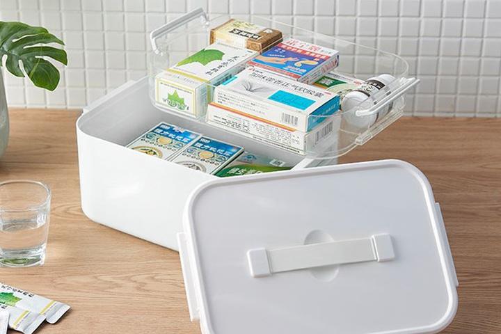 2단 다용도 수납정리함 구급 약보관함 펜트리 수납함