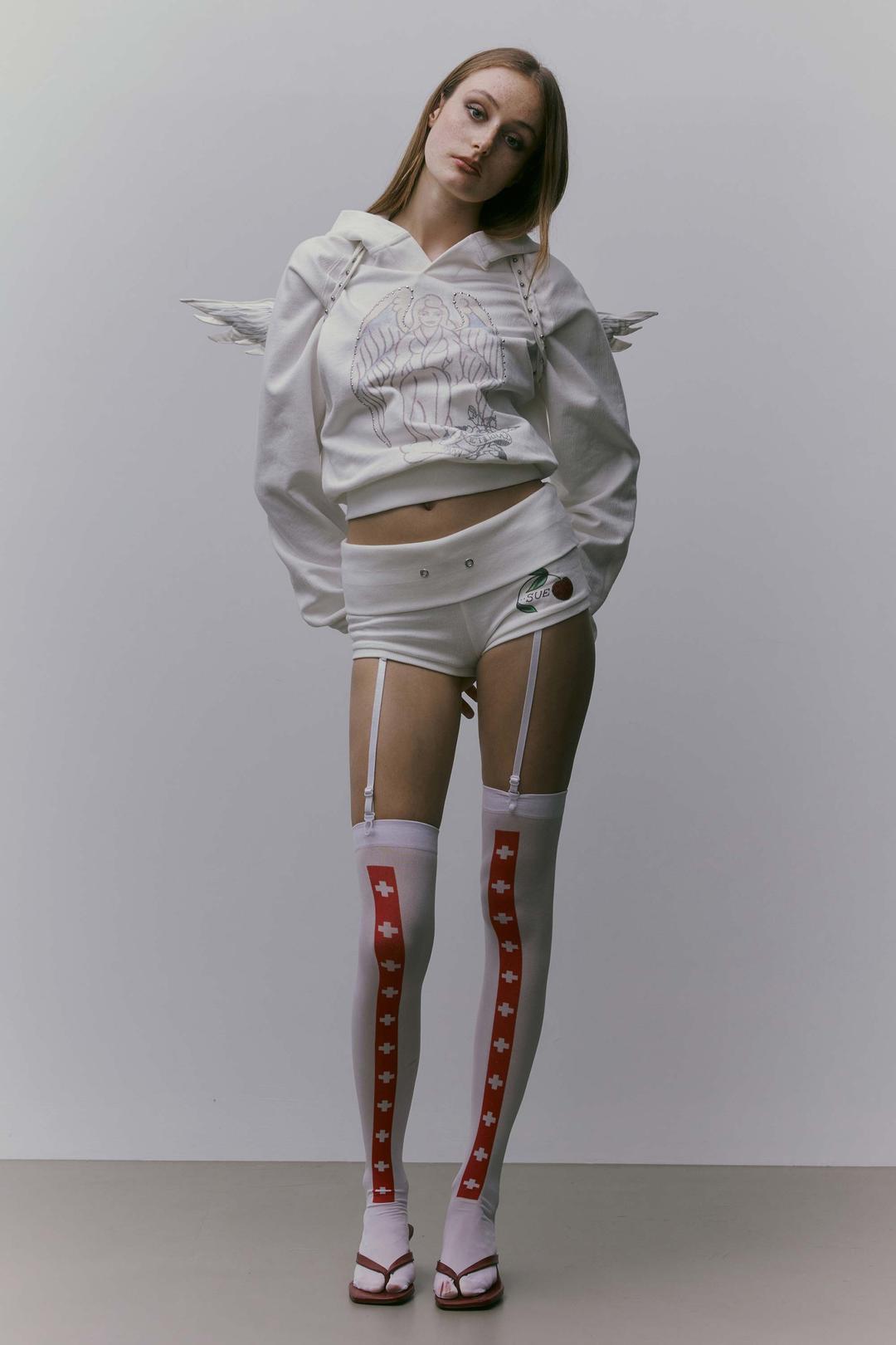 [Sculptor X Ed Hardy] Cherry Shorts White