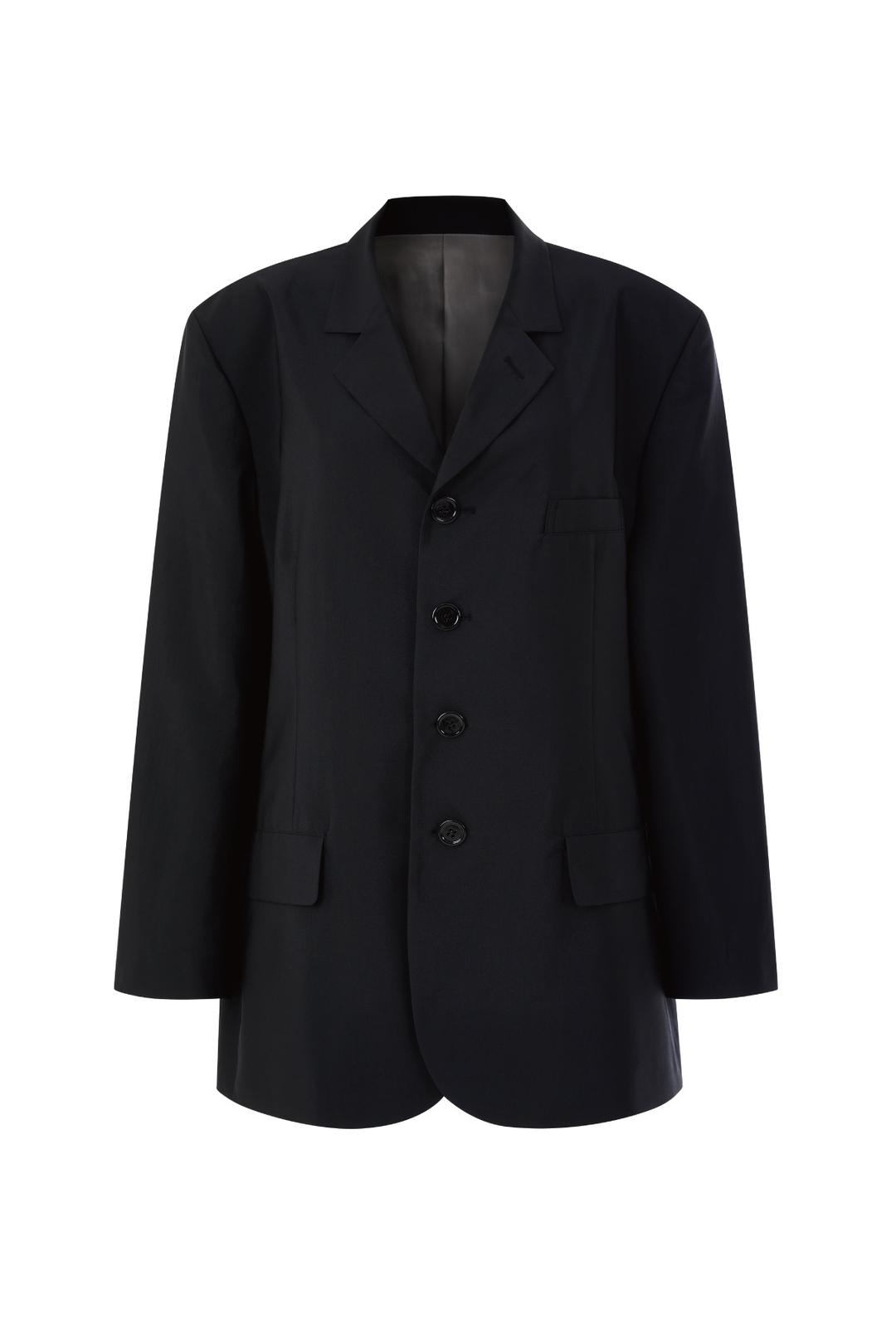 NYLON SINGLE JACKET (BLACK)