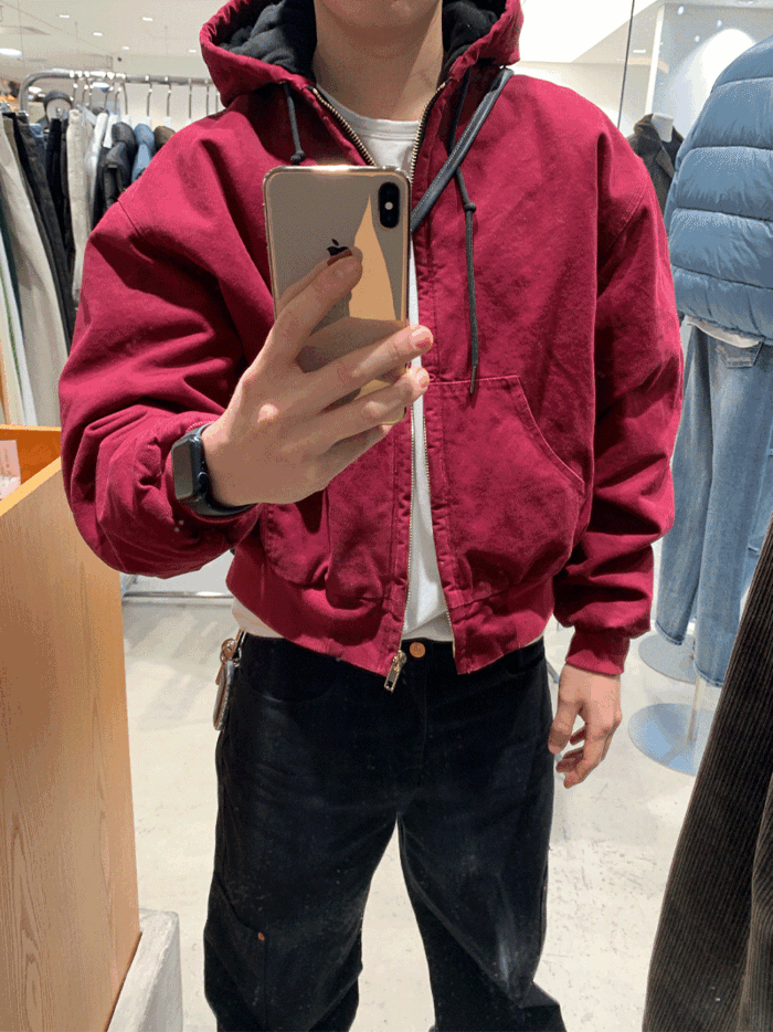 (당일발송/주문폭주) Work hoodie crop jumper