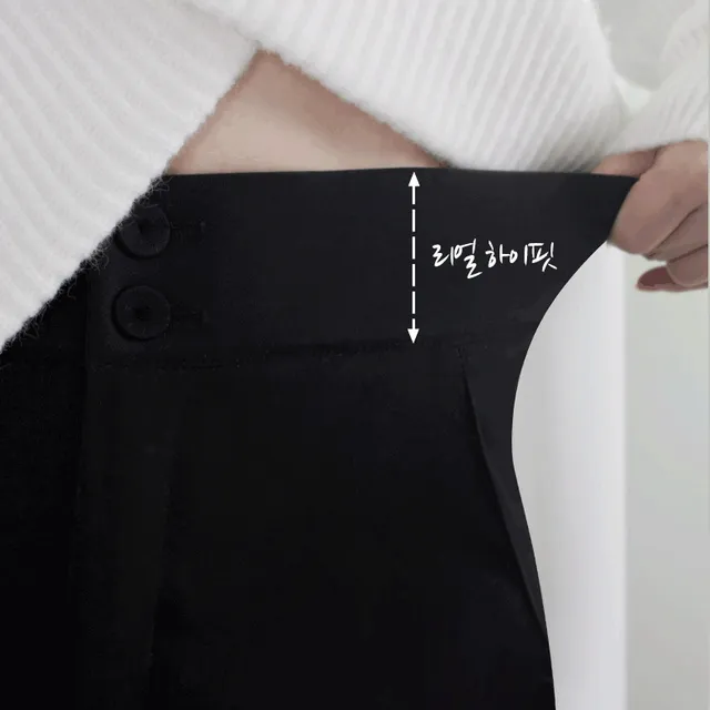 (S~2XL)[숏,미디,롱]*기장선택* 리얼 하이핏 투버튼 슬랙스 3COLOR