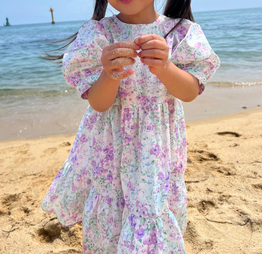 수채화 프렌치 빈티지 40수 면 원단